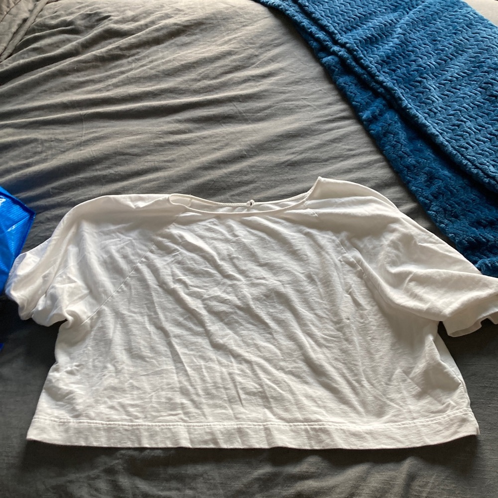 Ilana Kohn White French Terry Short Sleeve Top 3X